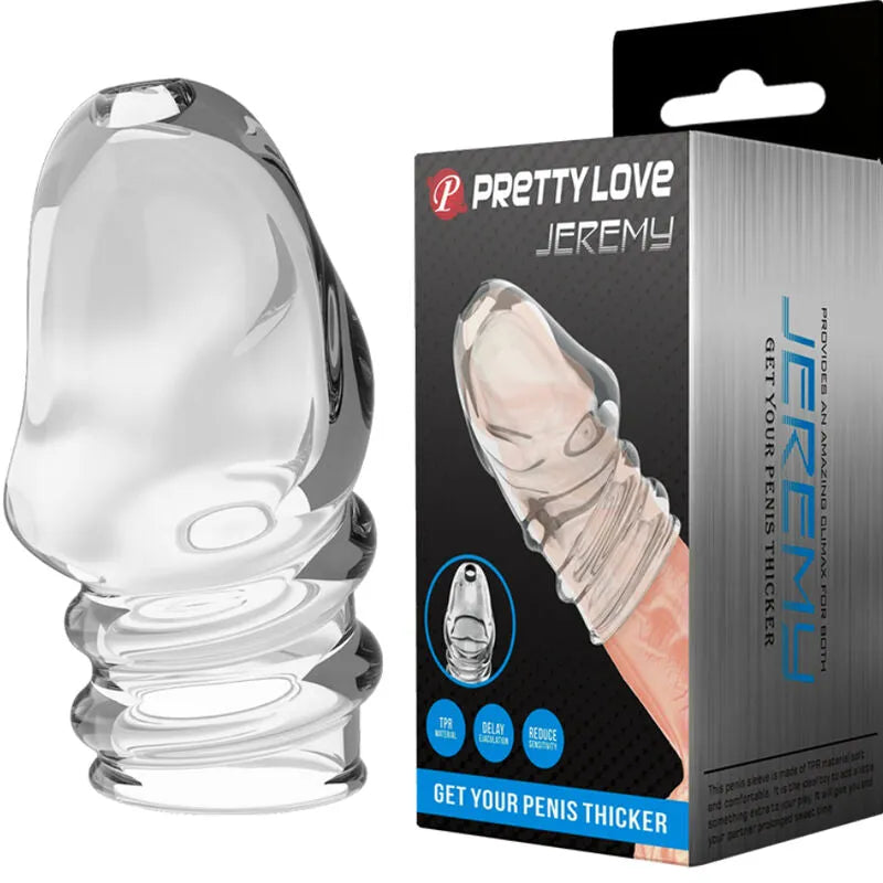 Renforcement pénis manchon TPR soyeux retardateur éjaculation transparent