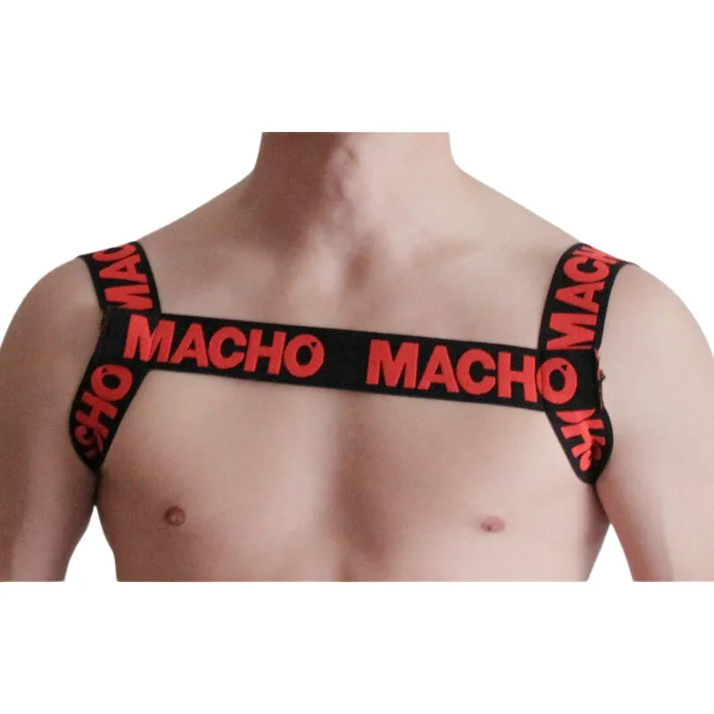 Harnais élastique adaptable rouge chien mâle forme H confort sécurité réglable durable flexible rembourré respirant visibilité facile