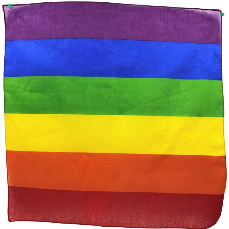 foulard écharpe nylon drapeau gay LGBT multicolore vif soyeux léger polyvalent portable durable imprimé taille cinquante centimètres