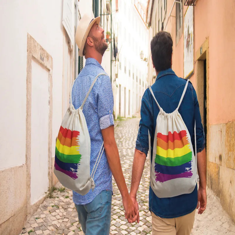 SAC À DOS PRIDE ÉCO-FRIENDLY DRAPEAU ARCO-ÍRIS COTON CELEBRATION DIVERSITÉ FESTIVAL ÉTÉ 2023