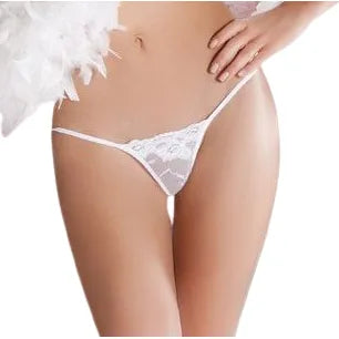 Passion Micro String Blanc Dentelle Taille Unique Lingerie Européenne Haute Qualité