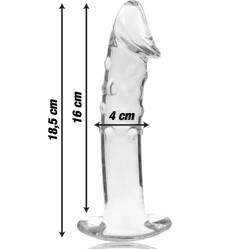 Nebula Series Ibiza godé verre borosilicate clair 18.5 cm 4 cm sextoy plaisir intime exploration anale