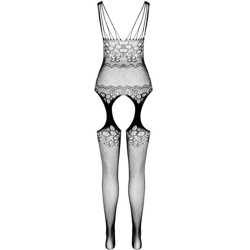 Body rouge écologique en nylon régénéré, design séduisant avec dentelle, taille unique, glamour et responsable.