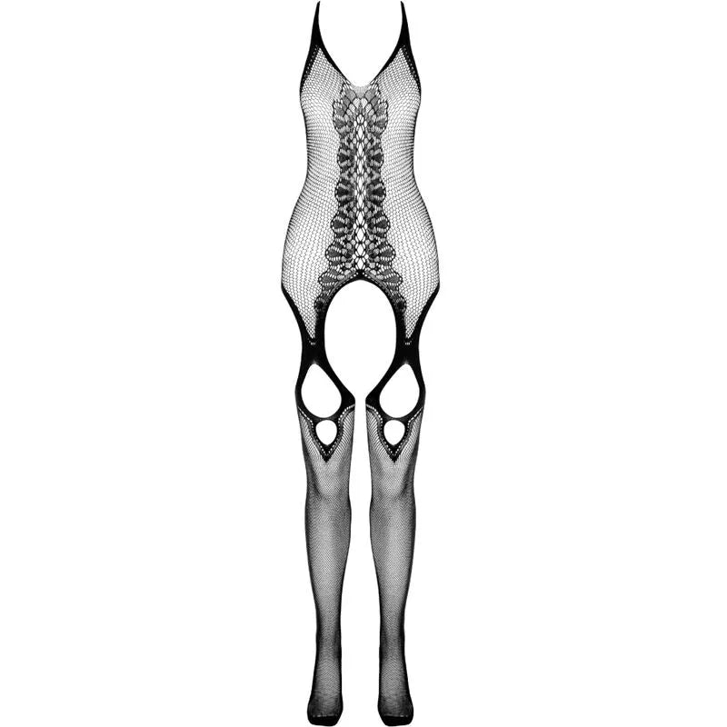 Body sexy noir en nylon ECONYL recyclé, design moderne, sculptant, hypoallergénique, taille unique, écologique.