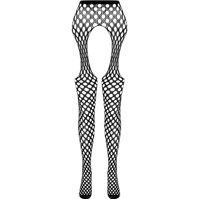 Body noir en nylon recyclé, design ajouré, extensible, galbant, hypoallergénique, éco-responsable, taille unique.