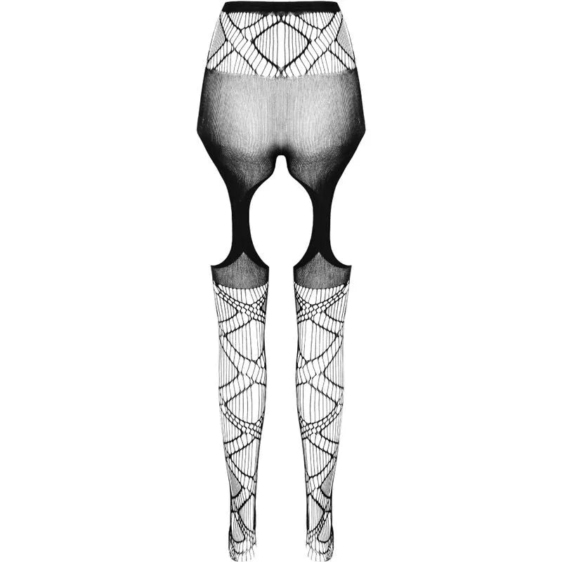 Body sexy écologique noir en matériaux recyclés, design élégant avec motifs géométriques, taille unique hypoallergénique.