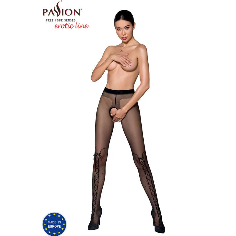 bas élégants ouverture cuisses noir antiallergique femme moderne qualité européenne confortable durable extensible respirant microfibre polyamide elasthanne maintien