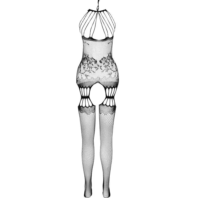 PASSION bodystocking noir dentelle sexy résille taille unique élastique Europe