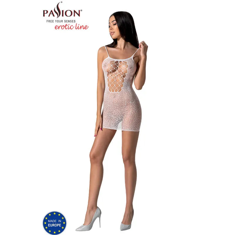 PASSION bodystocking sexy dentelle résille élastique taille unique noir rouge blanc