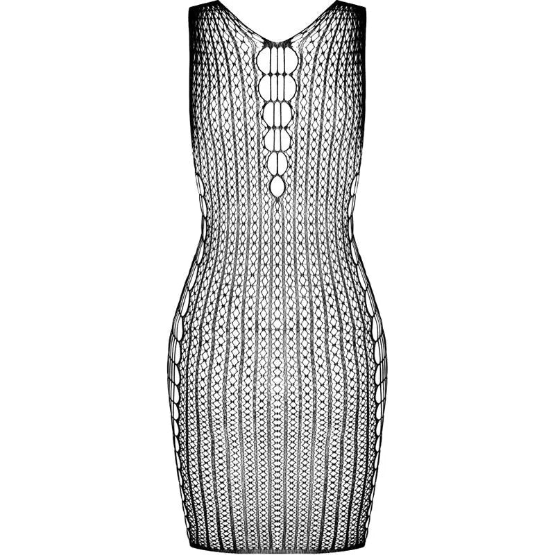 PASSION BS097 Bodystocking Noir Sensuel Dentelle Résille Taille Unique Europe