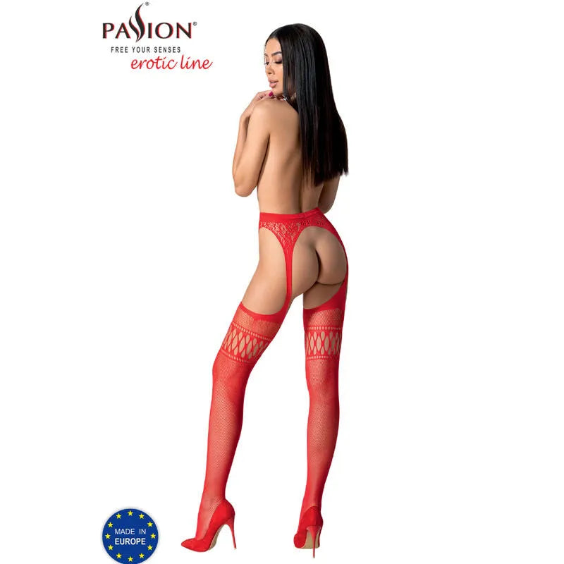 Bas noirs élégants PASSION en polyamide et élasthanne, résistants, taille unique, pour femme, événement spécial.