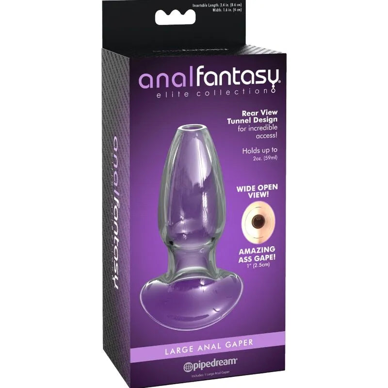 Dilatateur anal en cristal transparent, ergonomique, courbé, pour stimulation prostatique, confort durable, unisexe.