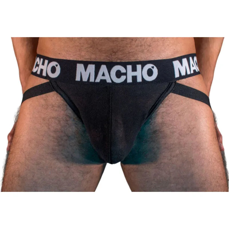 suspensoir noir translucide élastique maintien anatomique confort doux séduction élégant silhouette masculin ajustable respirant sculptant léger