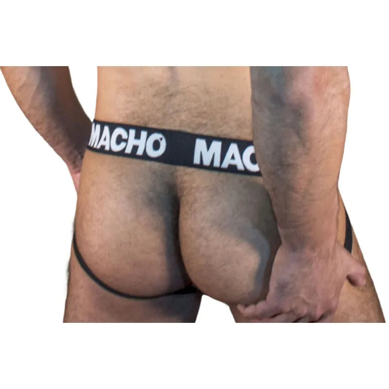 suspensoir noir translucide élastique maintien anatomique confort doux séduction élégant silhouette masculin ajustable respirant sculptant léger