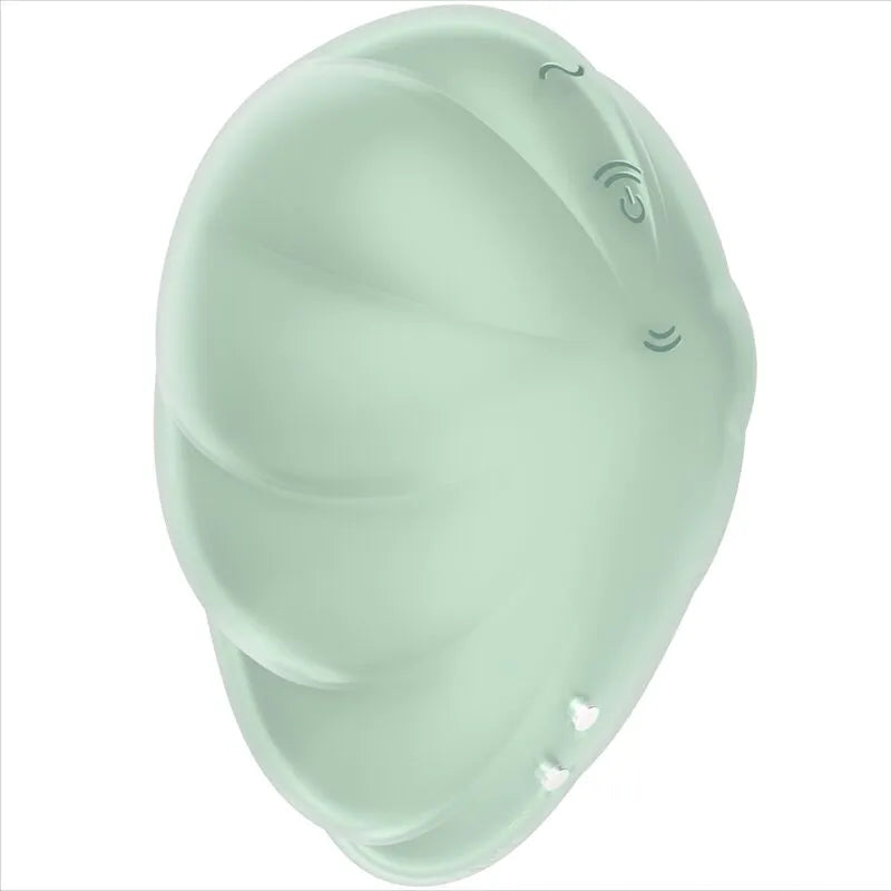 Vibromasseur Satisfyer Cloud Dancer Air Pulse Vert Silicone Doux Design Nuage Romantique Intimité Sécurité Discrétion Femme Couple