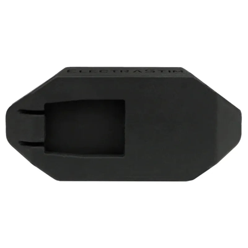 Plug anal électrostimulation noir en silicone conducteur, design ergonomique, compatible ElectraStim, confort optimal.