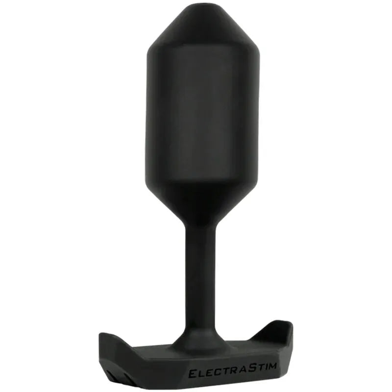 Plug anal électrostimulation noir, silicone conducteur, design ergonomique, base large, marque ElectraStim.