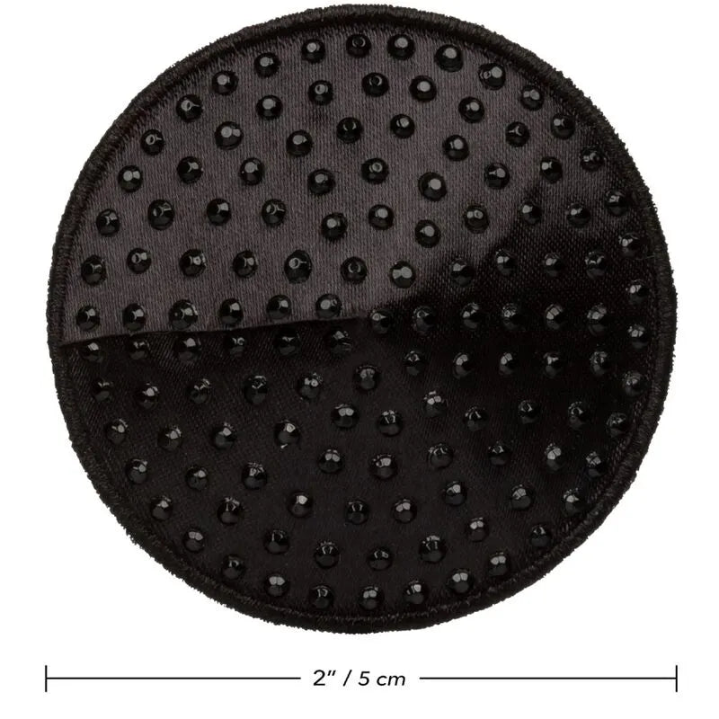 Protège-tétons ronds scintillants avec pierres, réutilisables, adhésif longue durée, parfaits pour festivals et tenues gla...
