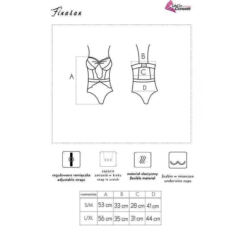 Body noir en dentelle transparente avec armatures, design élégant et sexy, Livco Corsetti Fashion, soutien parfait.