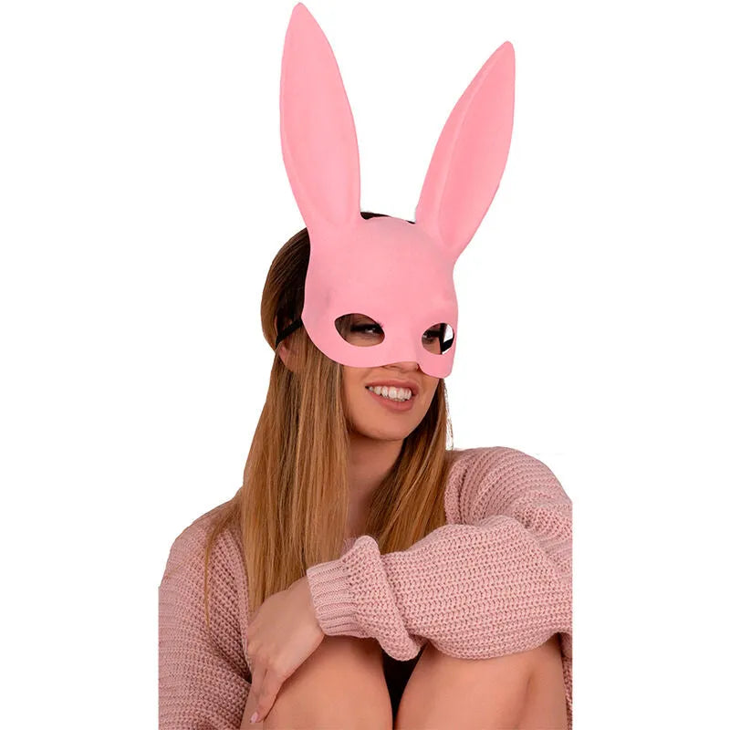 masque lapin rose dentelle délicate sensuelle élégante sexy féminine raffinée luxueuse légère ajustable confortable sophistiquée mystérieuse soirée intime