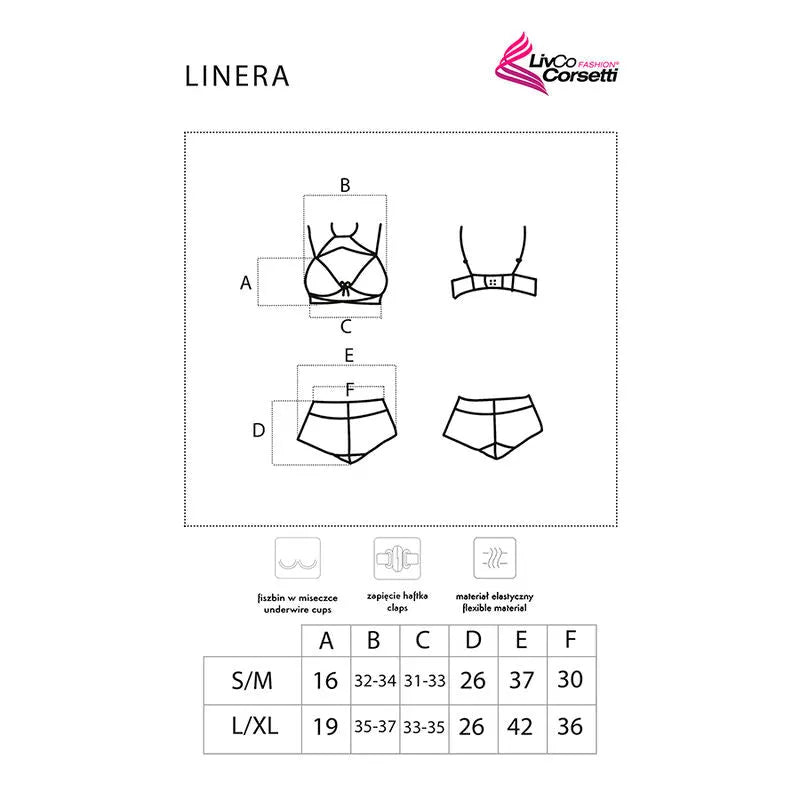 Soutien-gorge dentelle florale noir avec culotte taille haute Livco Corsetti Fashion