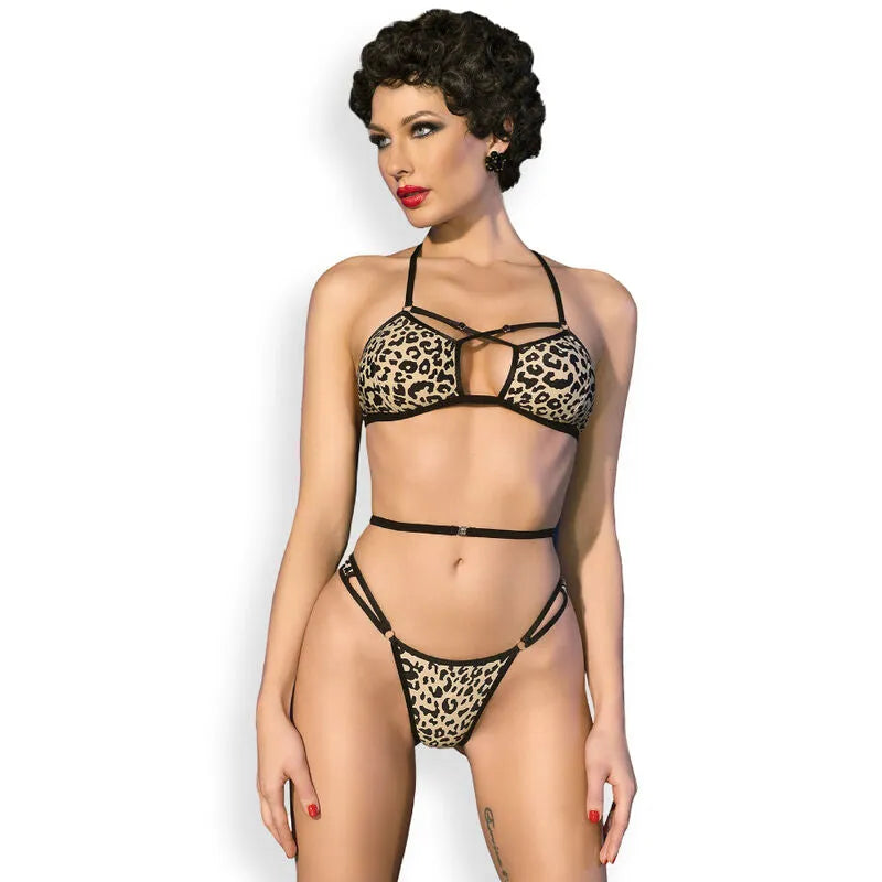 CHILIROSE CR4497 bikini léopard réglable séduisant ajustable confortable doux résistant chlore eau durable tailles variées élégance