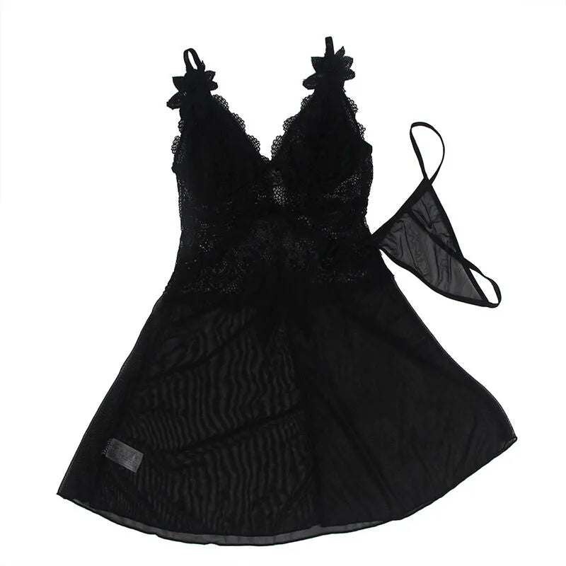 lingerie nuisette sexy noire dentelle tulle femme élégante grande taille silhouette sublimée raffinement glamour léger florale confort extensible soutien poitrine