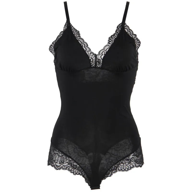 lingerie subblime teddy dentelle florale noir sexy confortable bretelles réglables moulant transparent extensible élasthanne polyester maintien séduisant