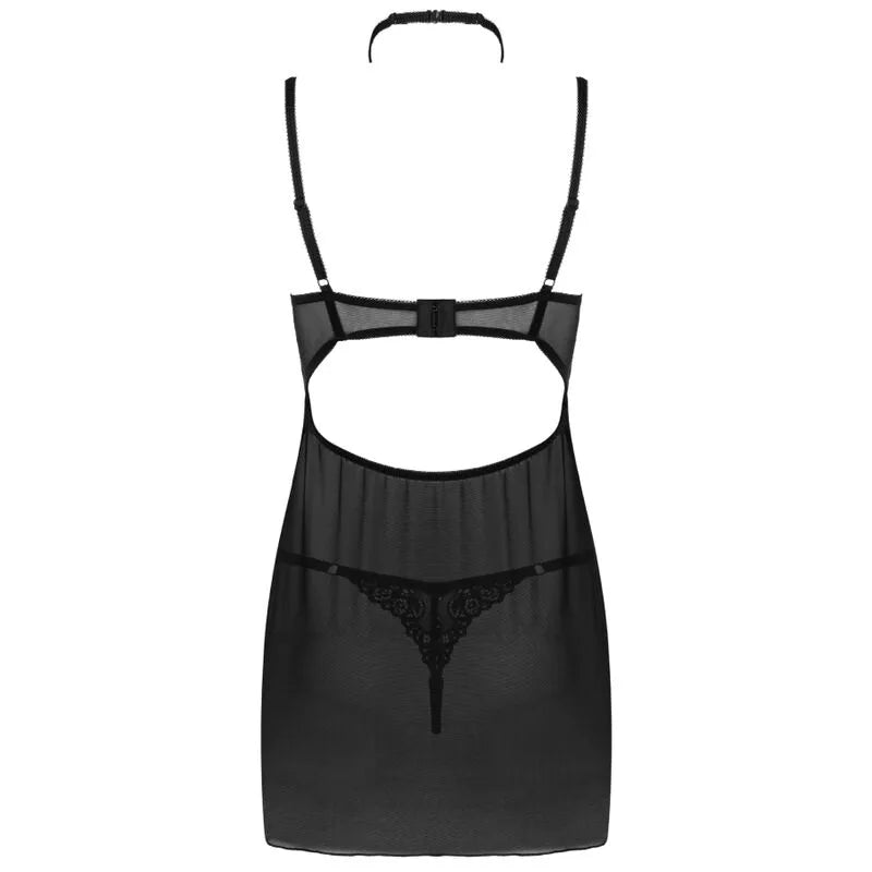 T-shirt noir translucide élégant dentelle sexy femme Livco Corsetti Fashion