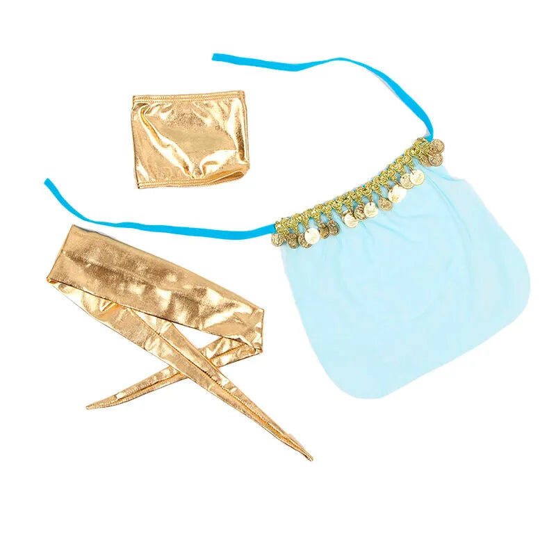 Ensemble lingerie bleu indien avec bralette sensuelle, paillettes dorées, design exotique et sophistiqué.