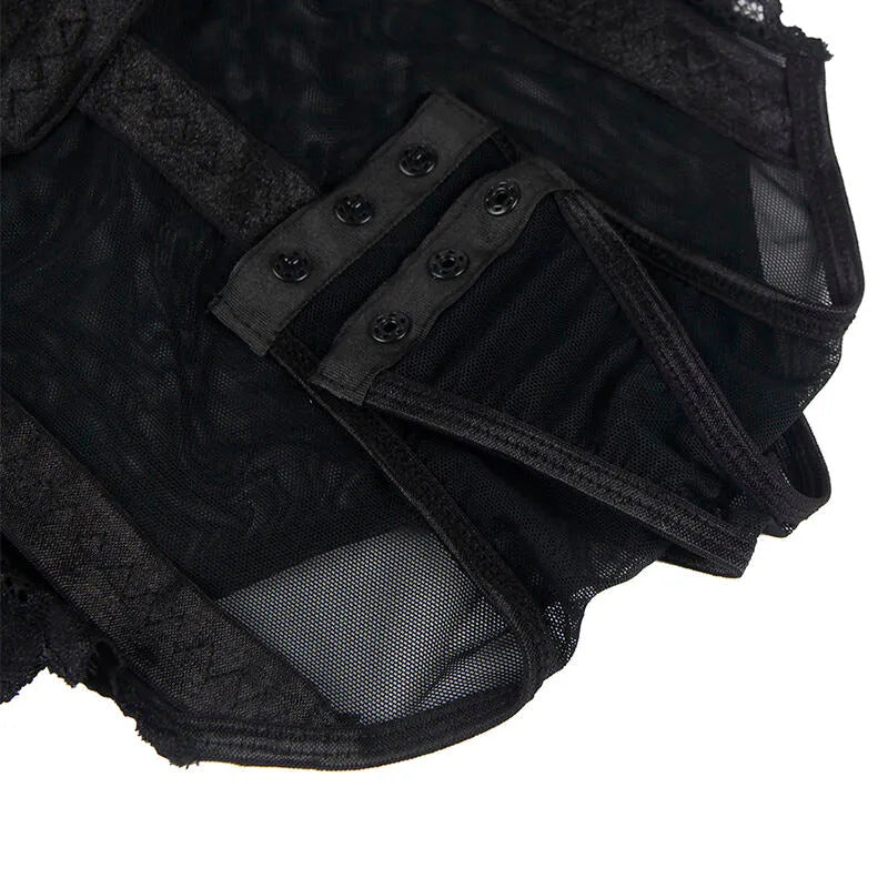 Teddy Sexy Slim Lace Garter Noir Subblime Dentelle Sensuelle Ajusté Élégant