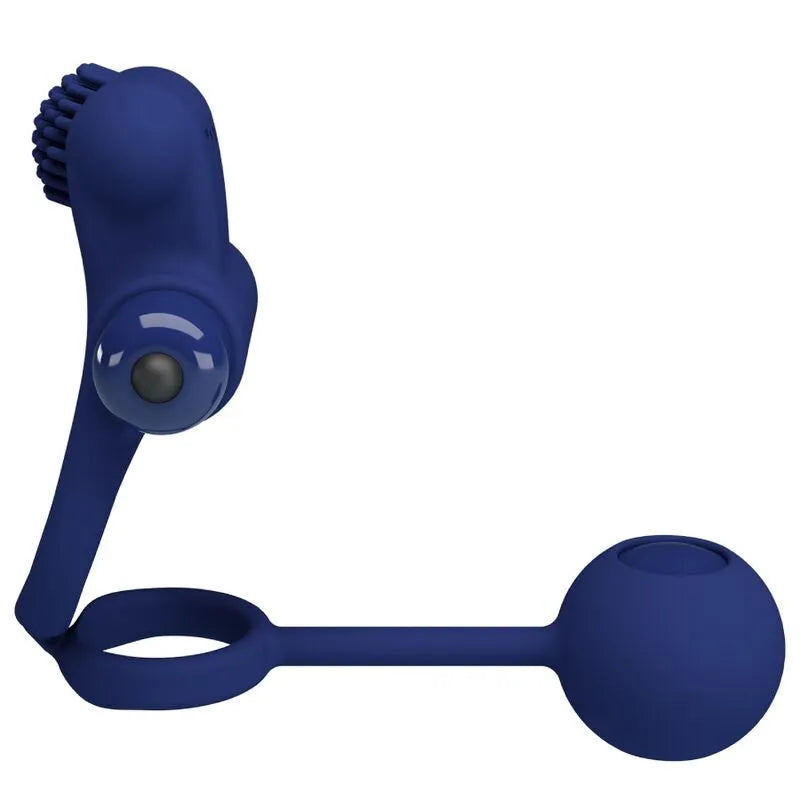 vibrant manchon pénien silicone bleu stimulation clitoridienne étanche 10 vibrations