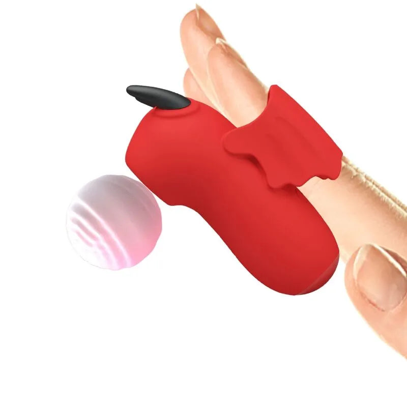 mini vibrant rechargeable silicone rouge dix fonctions tapotement choc électrique ergonomique compact discret portable voyage puissant hypoallergénique