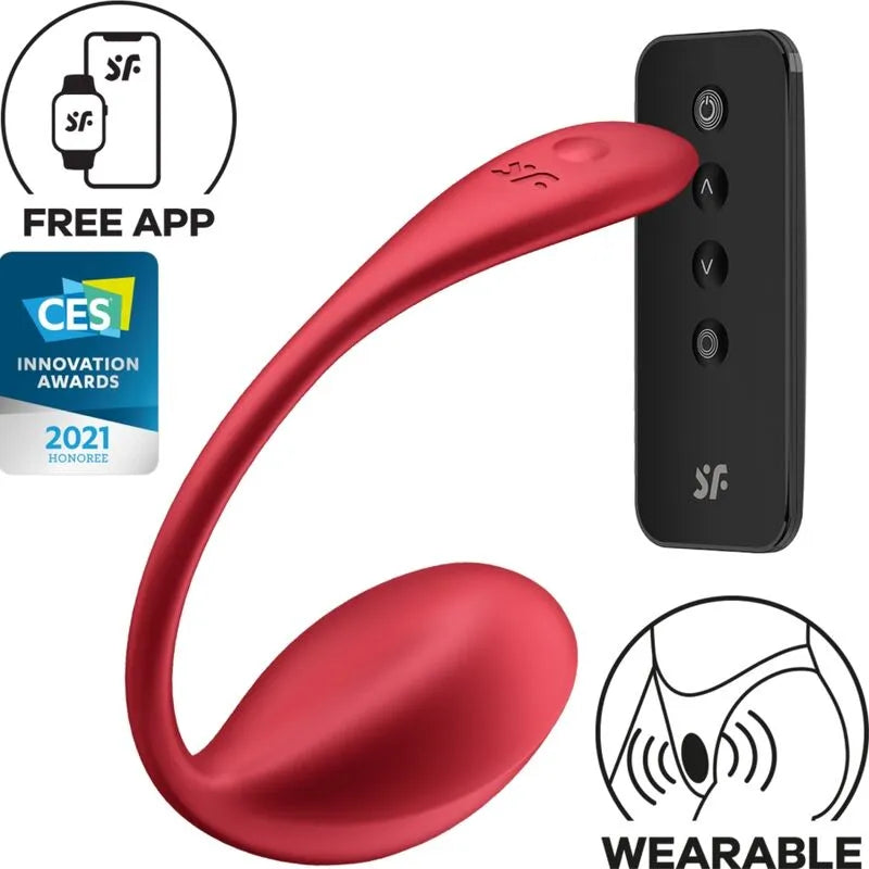 Stimulateur G-Spot portable à distance Satisfyer Shiny Petal, silicone doux, application gratuite, discret, idéal pour les déplacements et les couples