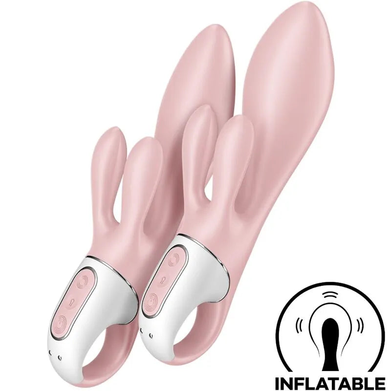 Vibromasseur gonflable silicone rose stimulation point G clitoris étanche