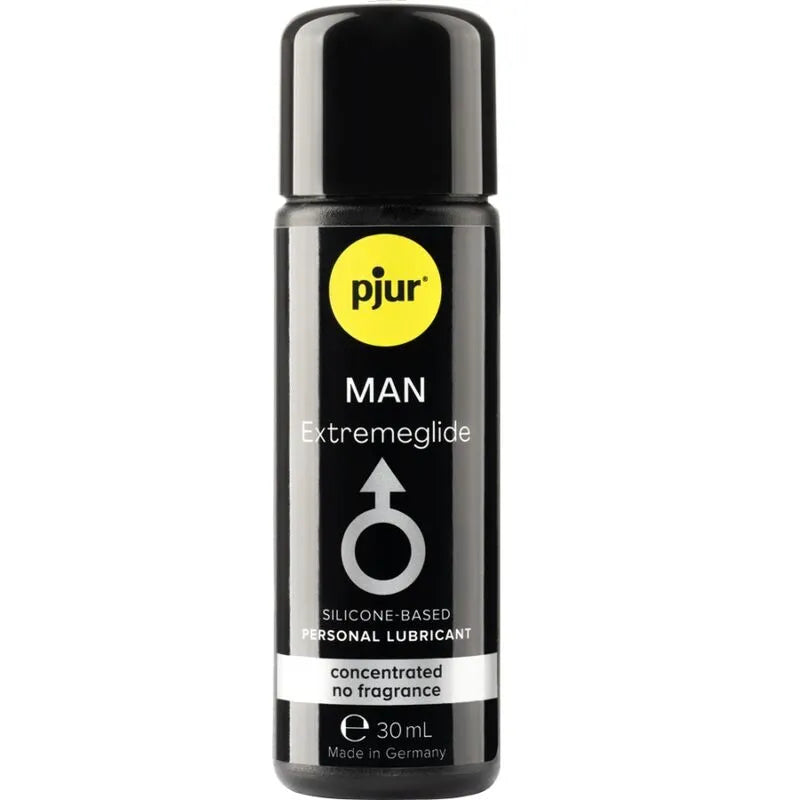 Pjur masculin lubrifiant silicone longue durée antiallergène noncomédogène dermatologiquement testé compatible préservatifs sans parfum transparent 30ml