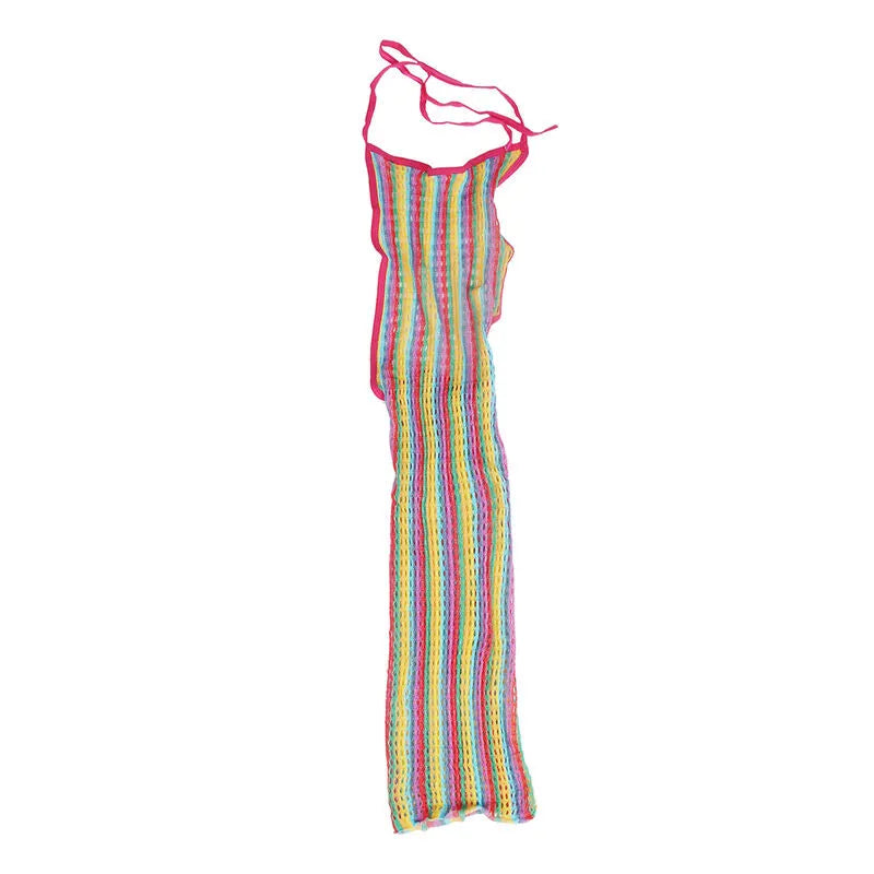Robe résille arc-en-ciel sexy Subblime haute qualité nylon élasthanne