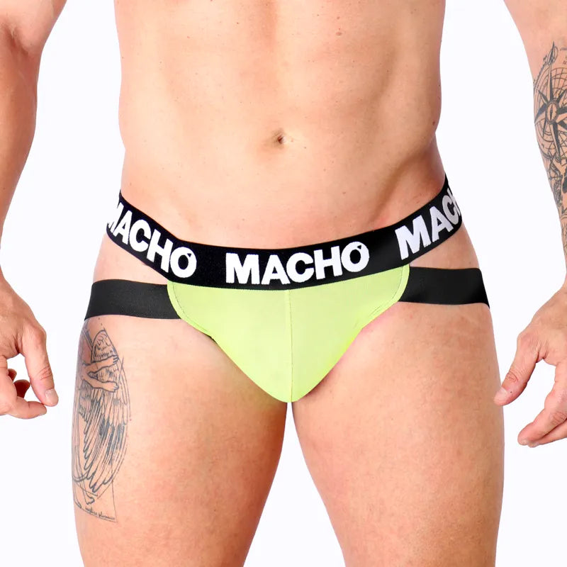 suspensoir soutien anatomique lycra élasthanne haute qualité jaune respirant élastique durable maintien ergonomique ajustable confortable valorisant