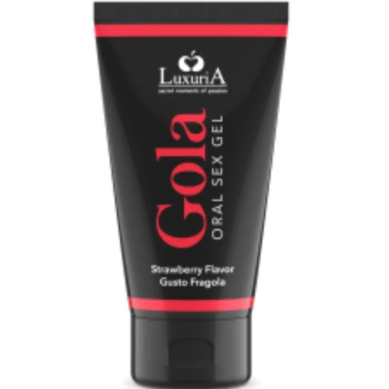 gel lubrifiant oral parfumé fraise 50ml discret élégant tube plastique texture douce compatible préservatifs testé dermatologiquement hydratant sensuel délicat gourmand