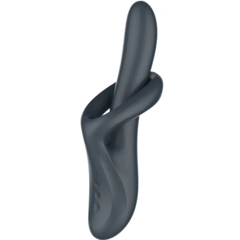 Vibromasseur lapin chauffant silicone étanche 12 programmes rotation point G gris