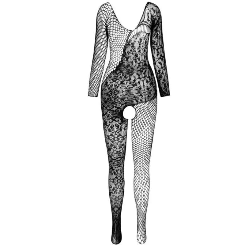 PASSION bodystocking sexy dentelle transparence taille unique noir rouge blanc
