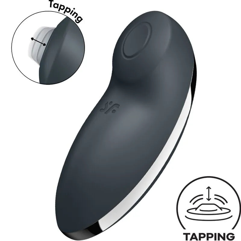 Vibromasseur silicone doux pour corps avec programmes vibrations et tapotements