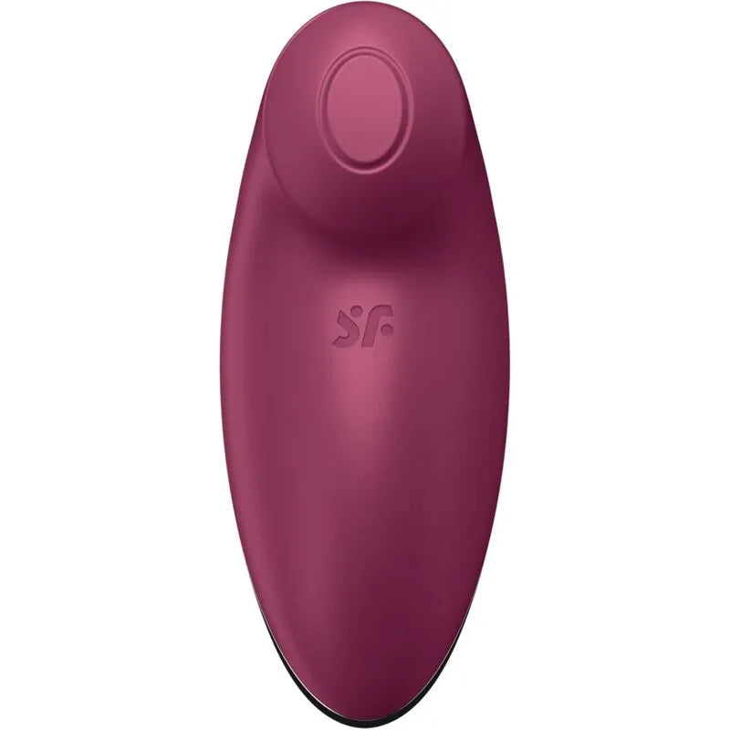 Vibromasseur silicone doux rouge 11 programmes vibrations tapotements étanche rechargeable