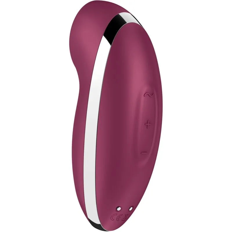 Vibromasseur silicone doux rouge 11 programmes vibrations tapotements étanche rechargeable