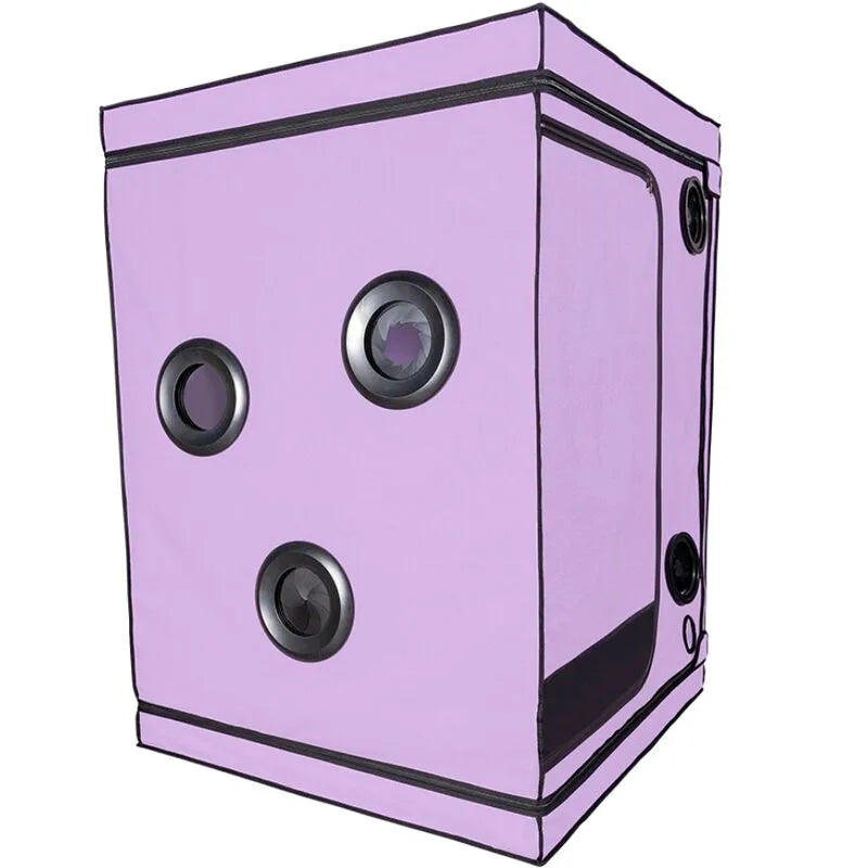 cabine fétiche pourpre compacte immersive soumission contrôle stimulation lumineuse éclairage intégré ventilateurs systèmes serrage polyvalent pinces sac voyage portable sécurisé