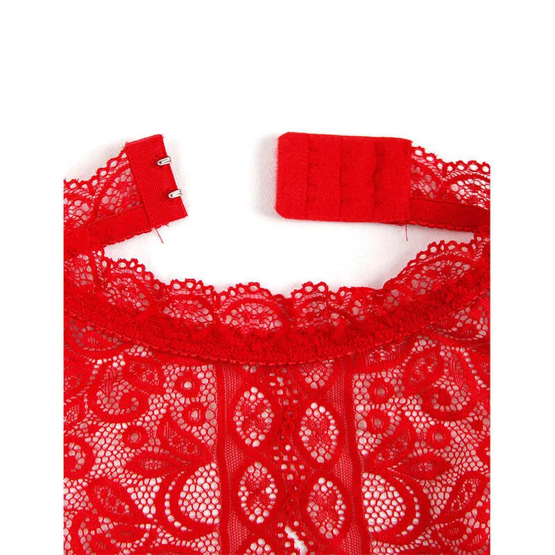 lingerie sexy grande taille rouge body coupe ouverte Subblime confort maximal élégance audace courbes généreuses ajustement parfait