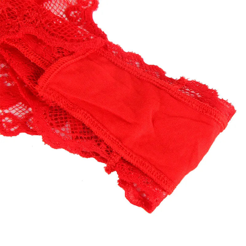 Lingerie sexy rouge volants ceinture taille S M américaine haute qualité confort doux féminin sculptant élégant séduisant romantique