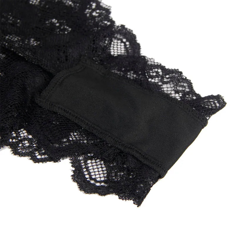 Body noir à volants Subblime, dentelle élégante, grande taille, ajusté, amincissant, lingerie féminine sophistiquée.