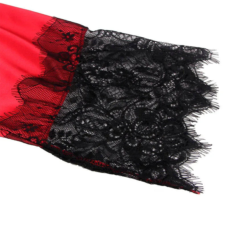 lingerie sexy grande taille rouge noir dentelle dos transparent séduisant glamour confortable maintien ajustement délicat femmes Subblime