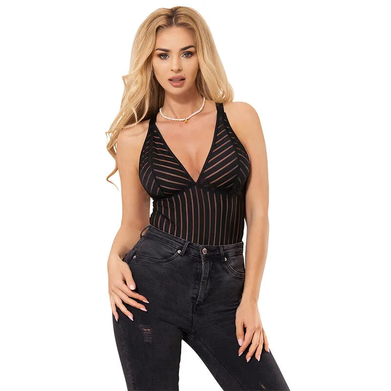 sublime lingerie noire body porte-jarretelles grande taille confort USA